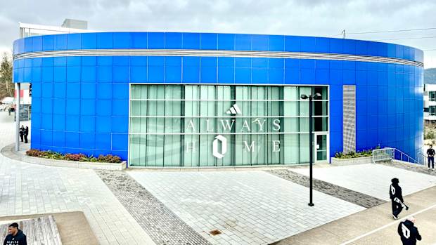 Exterior view of the adidas Headquarters basketball gym.